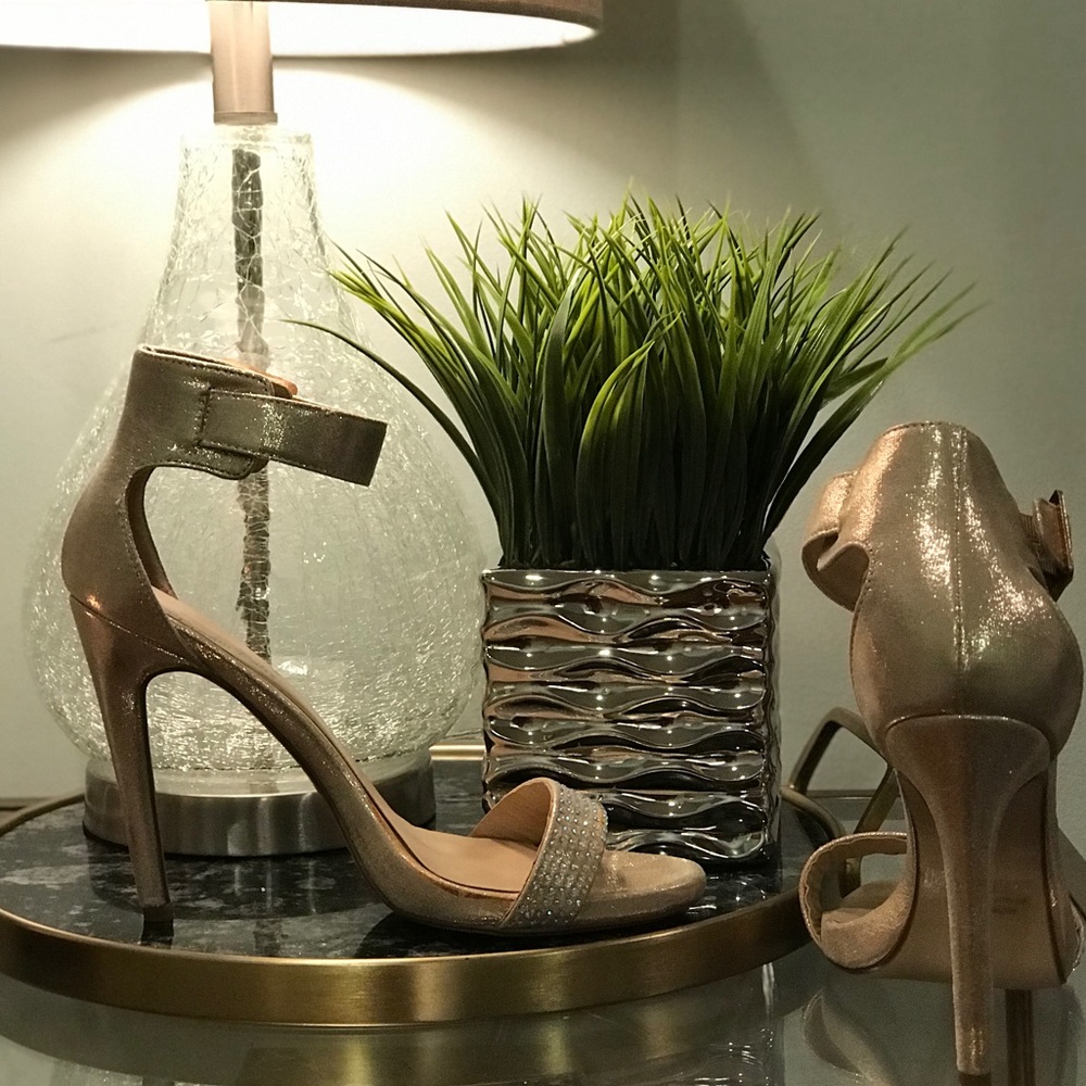 Sexy, Strappy Metallic Heels